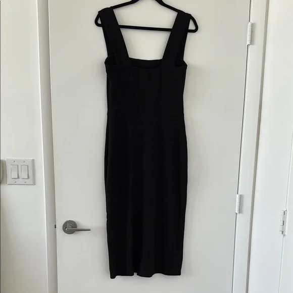 Reformation Black Midi Dress L - Picture 5 of 7